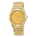 Seiko Men's Gold-Tone Seikoflex Band Watch